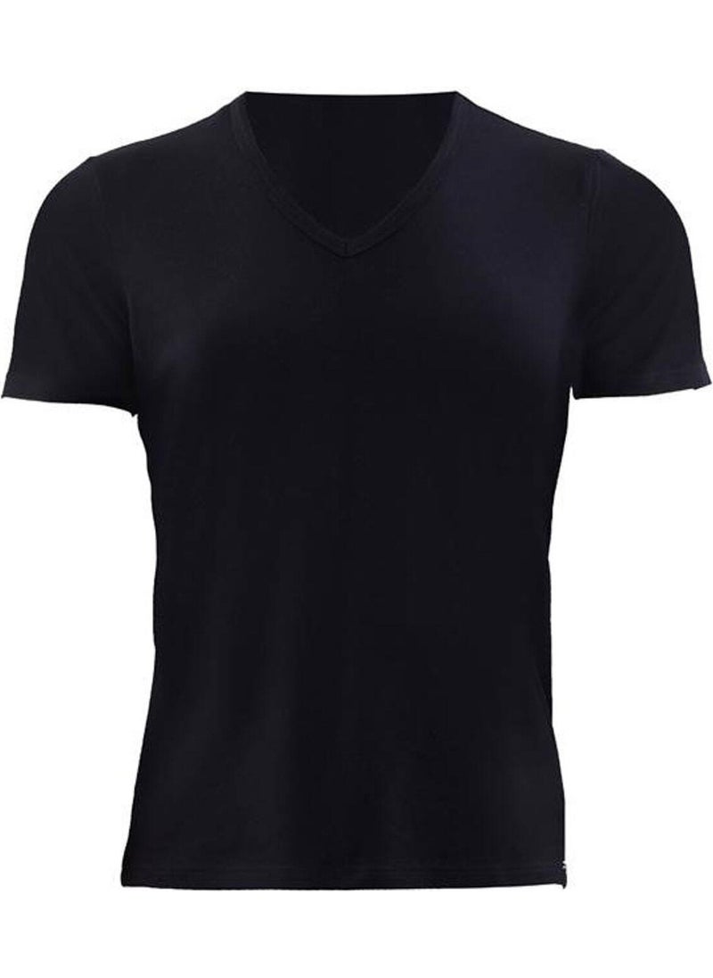 Blackspade 9249 Kids Black V Neck Short Sleeve Thermal 