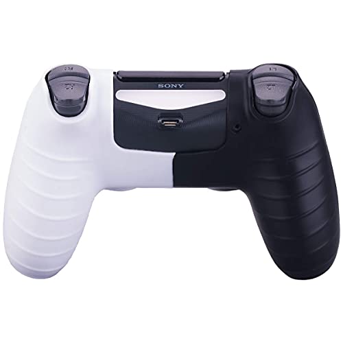 PSS Special Design Studded Dots Silicone Case Cover Skin Protective for PS4 Wireless Controller 2 Thumb Grips (Black&White) - Image 3