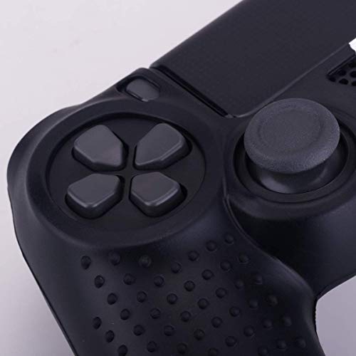 PSS Special Design Studded Dots Silicone Case Cover Skin Protective for PS4 Wireless Controller 2 Thumb Grips (Black&White) - Image 5