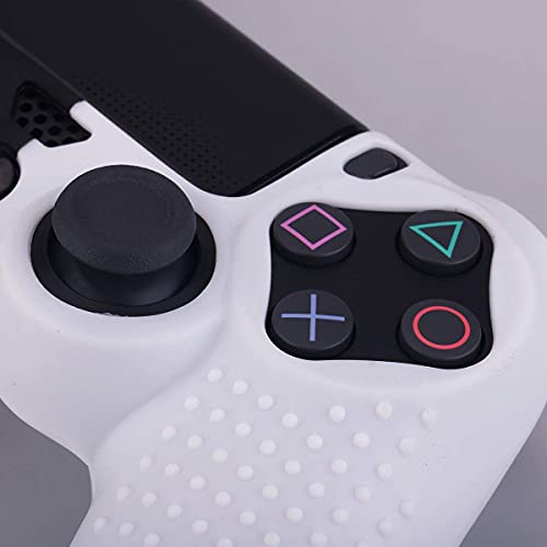 PSS Special Design Studded Dots Silicone Case Cover Skin Protective for PS4 Wireless Controller 2 Thumb Grips (Black&White) - Image 4