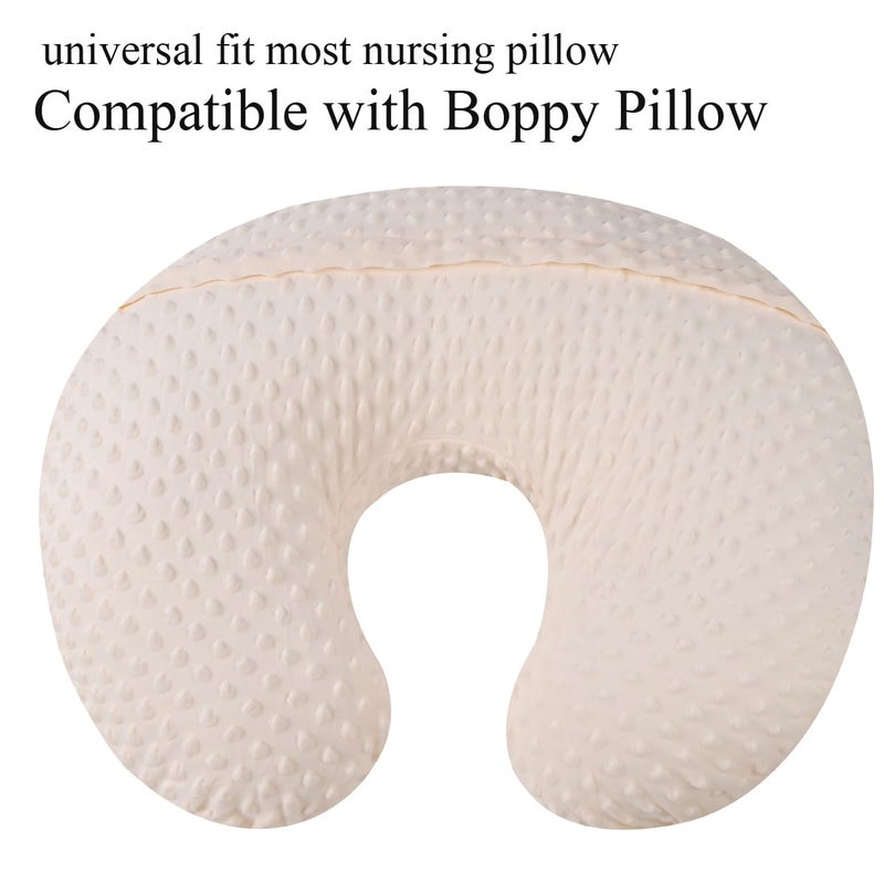 Bilokonda Dot Nursing Pillow Cover Set 2 Pack Nursing Pillow Slipcovers, Ultra Soft Compatible with Boppy Pillow,Standard Pillow for Baby Boy Girl Cream, Rabbit - Image 4