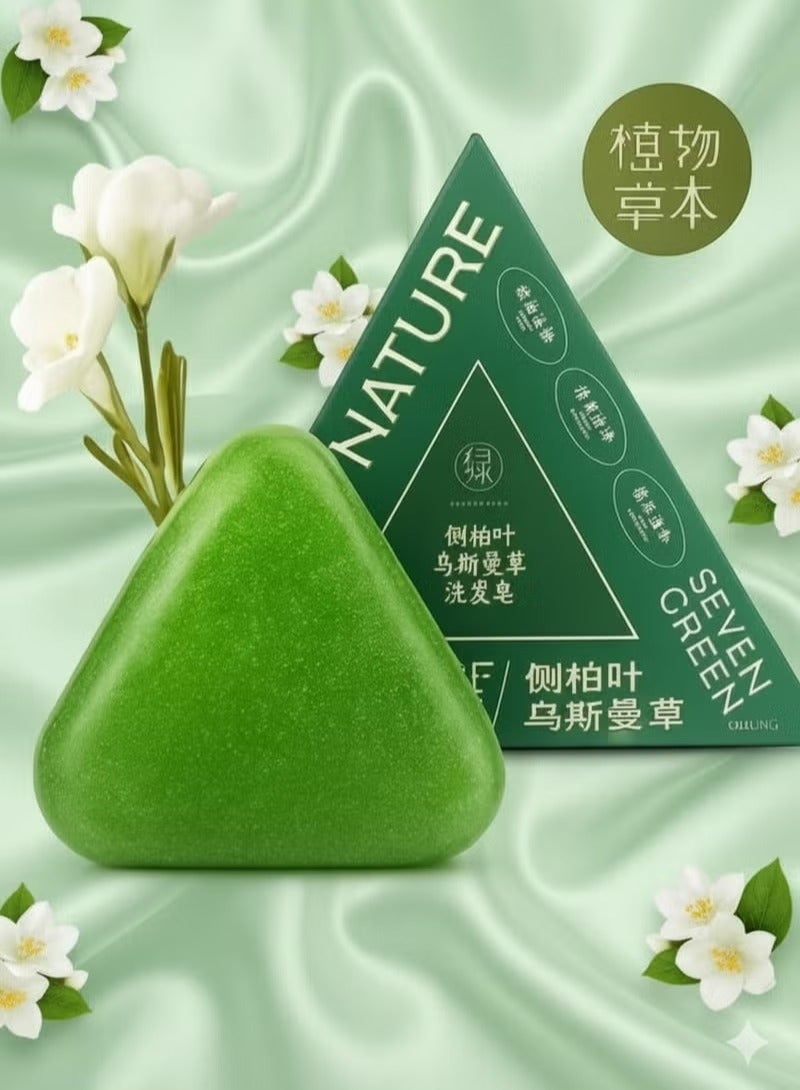 طبيعة شامبو كاكومين بيوتاي إيزاتيس إنديجوتيكا الطبيعي، صابون الشعر بالأعشاب الخضراء السبعة الشرقية من بلاتيكلدوس مع السرو والمريمية، منظف طبيعي للشعر ومغذي ومضاد لتساقط الشعر، للعناية بفروة الرأس - Image 1