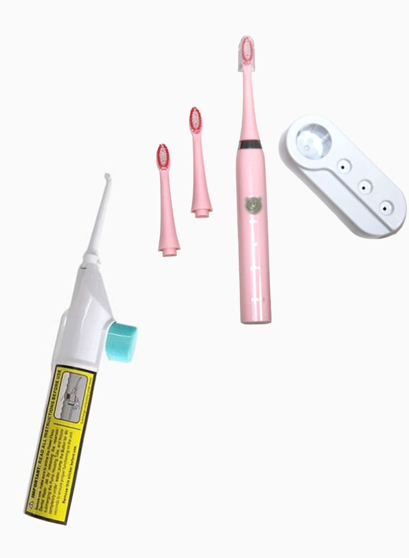 إيه جي دي طقم فرشاة أسنان كهربائية مع منظف للأسنان