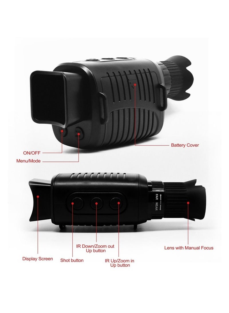 Generic Night Vision Monocular Infrared Camera 5x Digital Zoom Telescope LCD Display Photo Video Recording DN‑001A,HD Monocular Night Vision,Monocular Night Vision  - Image 5