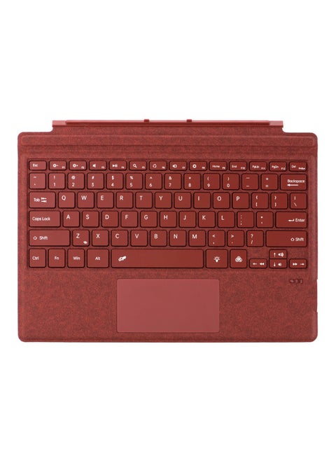 For Microsoft Surface Pro8 Keyboard Pro7/3/4/5 Bluetooth Backlight Wireless Magnetic GO Bluetooth Keyboard-Color:Poppy Red-Product Type:Surface Pro 8/9/10/11 Second Generation Backlight Model