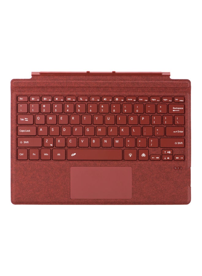Generic - For Microsoft Surface Pro8 Keyboard Pro7/3/4/5 Bluetooth Backlight Wireless Magnetic GO Bluetooth Keyboard-Color:Poppy Red-Product Type:Surface Pro 8/9/10/11 Second Generation Backlight Model - Image 1