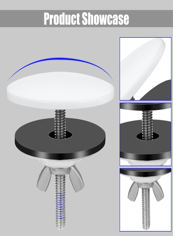 XIHIRCD Kitchen Sink Hole Cover, Zinc Alloy Stainless Steel Kitchen Sink Plug Sealing Cover Sink Plug Sink Hole Cover for Kitchen Sink (White) - Image 4