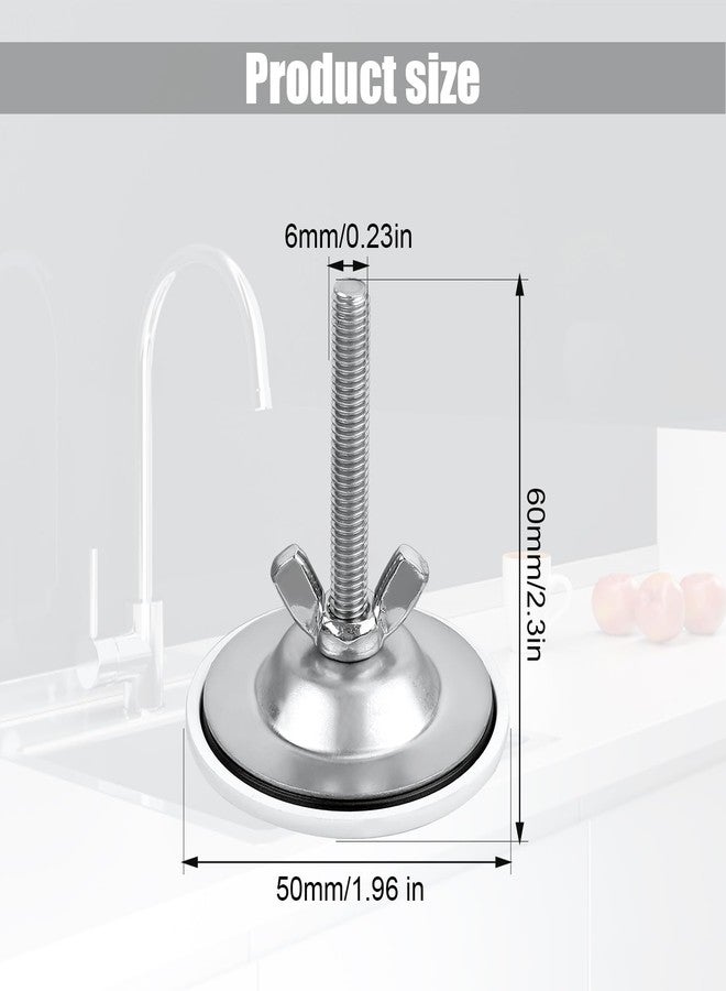 XIHIRCD Kitchen Sink Hole Cover, Zinc Alloy Stainless Steel Kitchen Sink Plug Sealing Cover Sink Plug Sink Hole Cover for Kitchen Sink (White) - Image 2