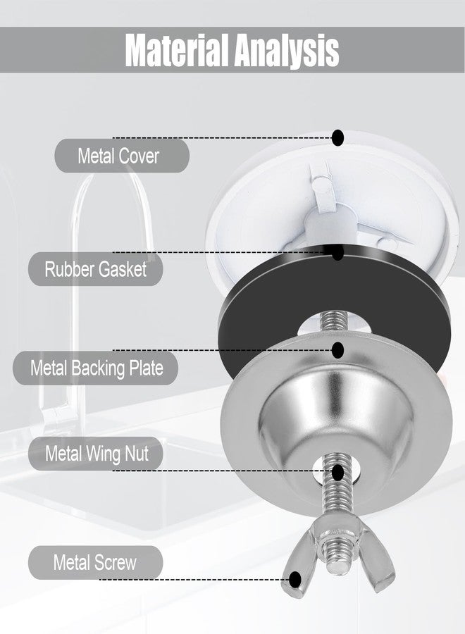 XIHIRCD Kitchen Sink Hole Cover, Zinc Alloy Stainless Steel Kitchen Sink Plug Sealing Cover Sink Plug Sink Hole Cover for Kitchen Sink (White) - Image 3
