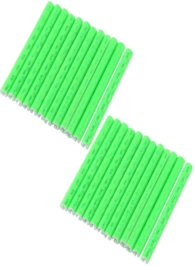 Keenso 24 قطعة مشابك عاكسة ملونة لدعائم دراجة هوائية (أخضر) - Image 1