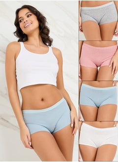 Pack of 4 - Cotton Textured Shorts