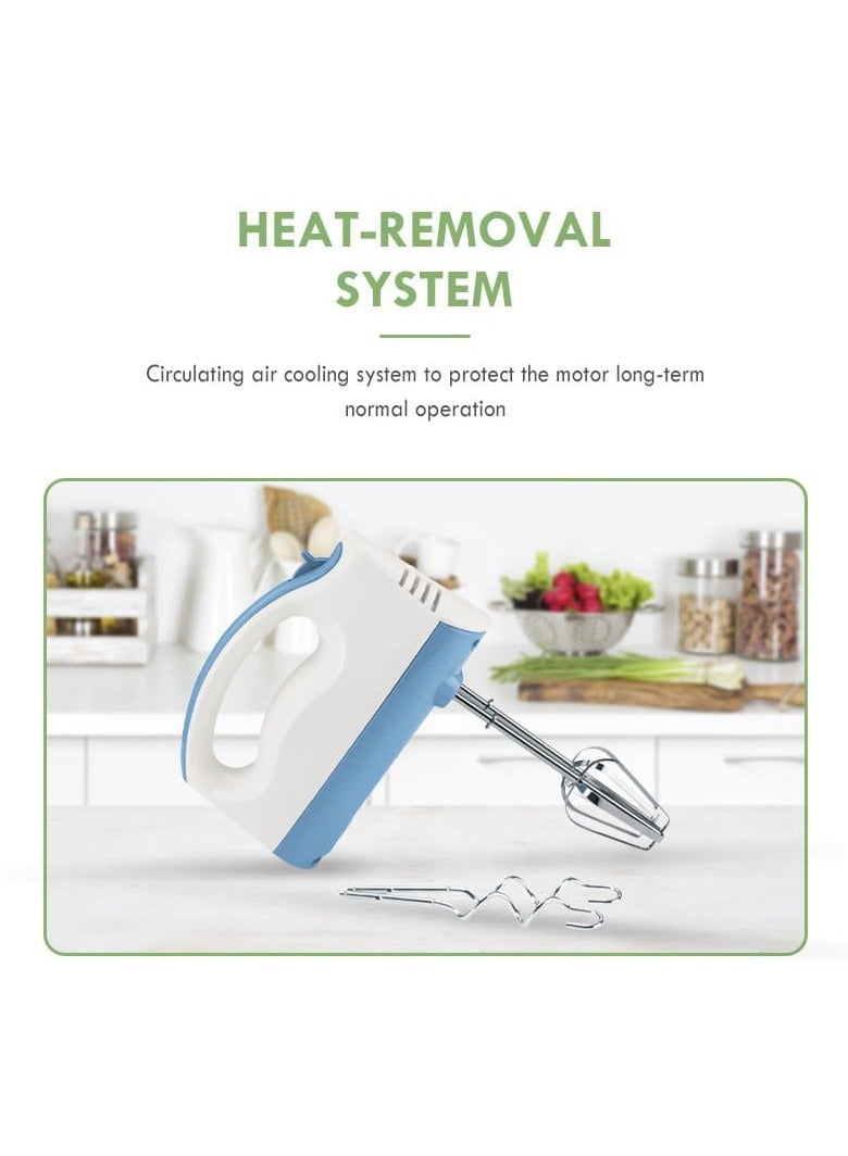 Hand Mixer with Copper Motor, Multi-Speed Settings | Includes 2 Hooks & 2 Beater Heads for Whisking Eggs & More - Image 4