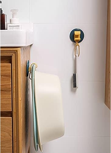 KolorFish KolorFish PunchFree Hooks Waterproof Multifunction Wall Hangers for Handbags Keys Bathroom Kitchen Home Office Yellow  - Image 5