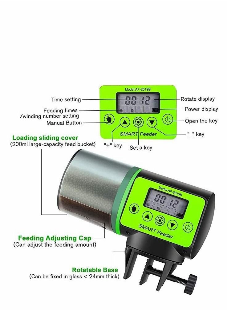 Y&D - Automatic Aquarium Fish Feeder, Moisture-Proof Electric Auto Tank Timer Feeder Vacation and Weekend Food Dispenser - Image 1
