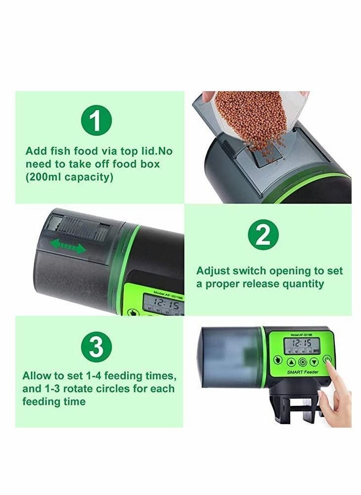 Y&D - Automatic Aquarium Fish Feeder, Moisture-Proof Electric Auto Tank Timer Feeder Vacation and Weekend Food Dispenser - Image 1
