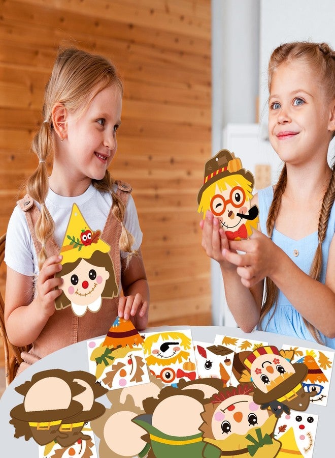 ANGOLIO Fall Crafts for Kids Kindergarten DIY Scarecrow Craft Kits 123Pcs Autumn Thanksgiving Art Craft Make Your Own Scarecrow Head Set for Home Class Game Art Activities Preschoolers Holiday Gifts - Image 4