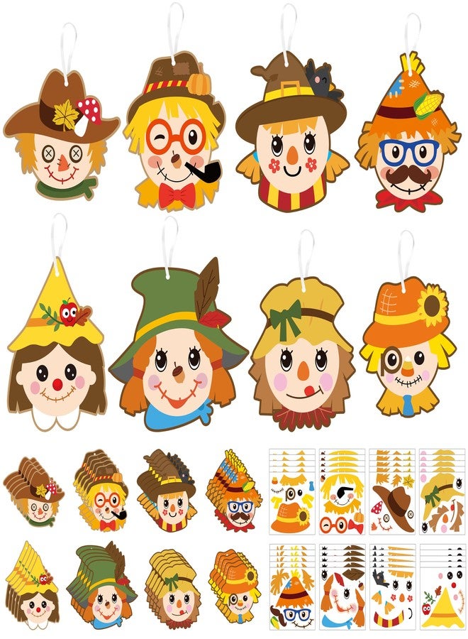 ANGOLIO Fall Crafts for Kids Kindergarten DIY Scarecrow Craft Kits 123Pcs Autumn Thanksgiving Art Craft Make Your Own Scarecrow Head Set for Home Class Game Art Activities Preschoolers Holiday Gifts - Image 1