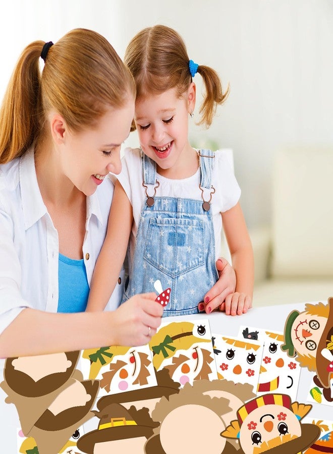 ANGOLIO Fall Crafts for Kids Kindergarten DIY Scarecrow Craft Kits 123Pcs Autumn Thanksgiving Art Craft Make Your Own Scarecrow Head Set for Home Class Game Art Activities Preschoolers Holiday Gifts - Image 5