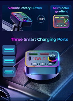 havit Bluetooth 5.3 FM Transmitter Car Adapter(PD24W) Wireless Radio Music Adapter Fast Charge LED Display Hands-Free Calling Support USB Drive  - Image 4