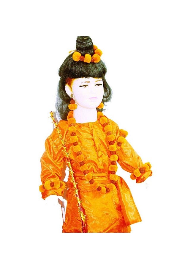 Fancydresswale - FancyDressWale Polyester Blend Vanvasi Ram Costume For Kids (9-10 Yrs), Orange - Image 1