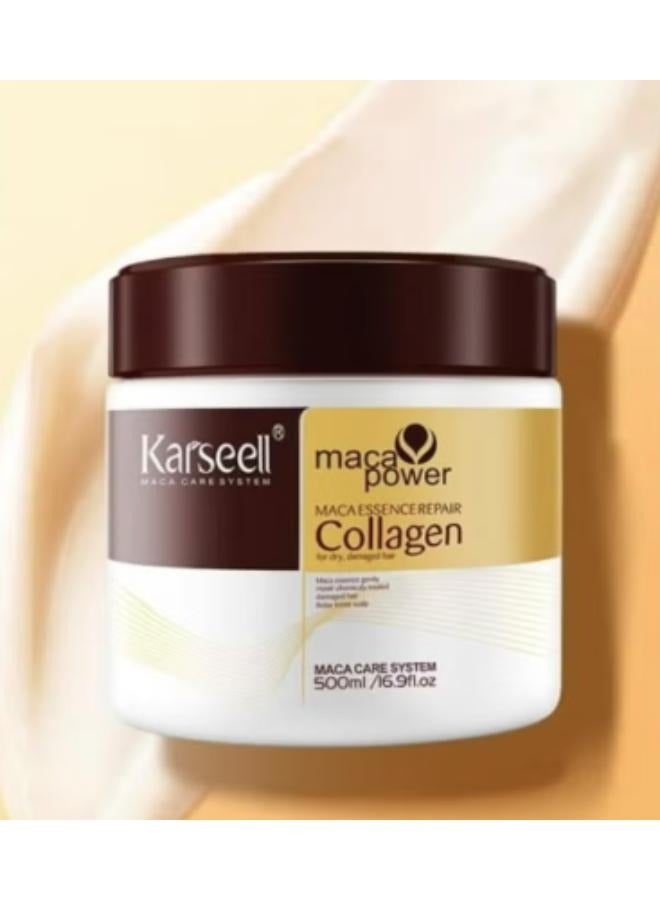 Karseell 2Pcs Karseell Collagen Maca Moisturizing Hair Treatment Mask for Dry and Damaged Hair for 500 ml - Image 2