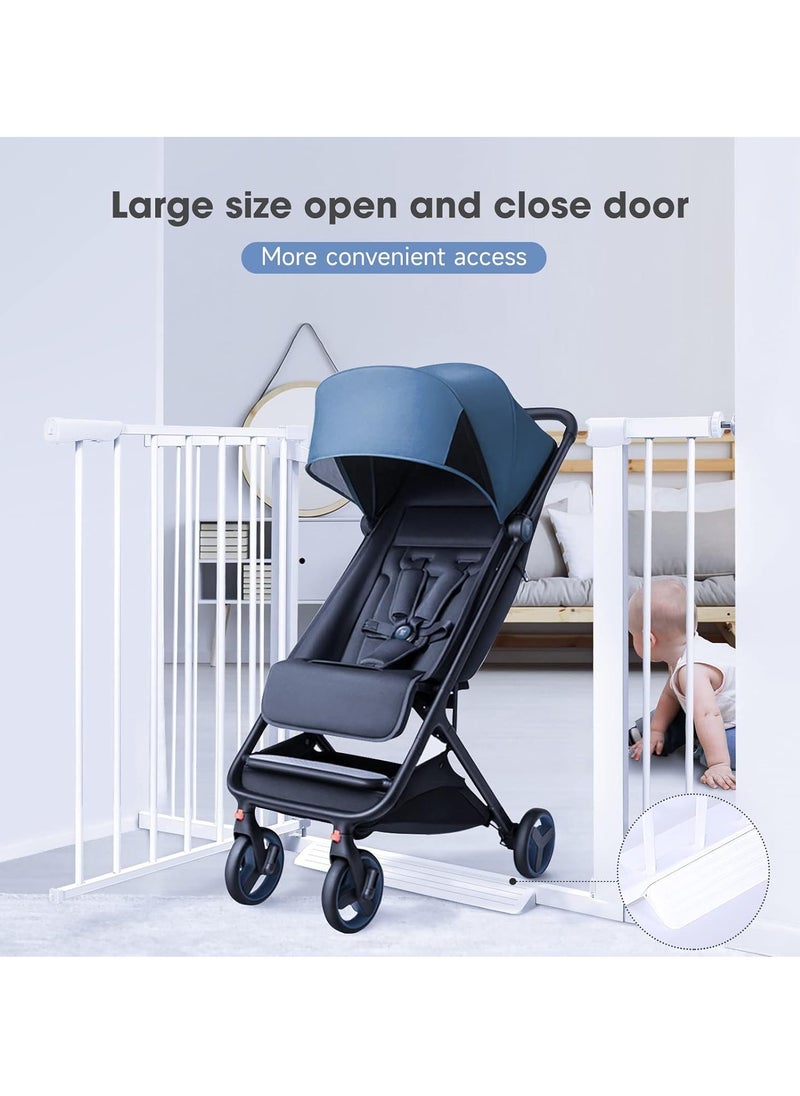 Arabest Safety Gate Baby Gate, Extra Wide Baby Gate Suitable For 76 83 cm, Auto Close Indoor Safety Gates For Doorway Hallway And Stair Use, Safety Gate Height 76 cm, White  - Image 5