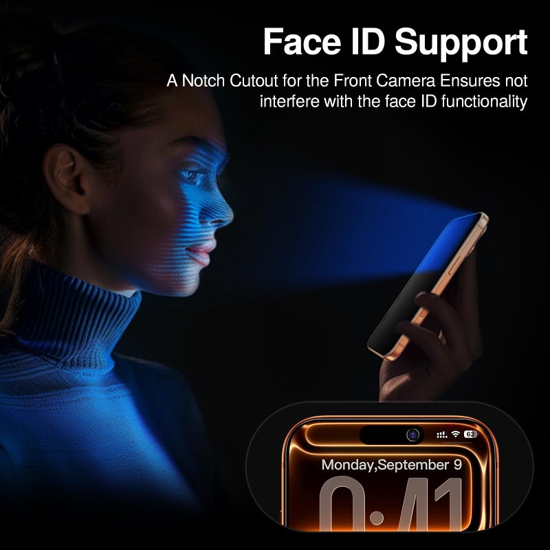 SMARTDEVIL 2 Pack Tempered Glass for iPhone 17 Pro Max Privacy Screen Protector, Military-Grade Shatterproof Protection, 9H Hardness, Anti-Spy Privacy Film, Auto Dust Removal, Bubble Free - Image 5