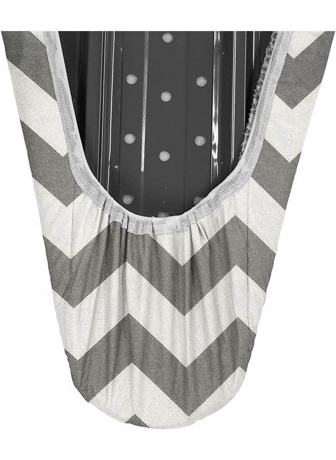 Lroning Board Cover and Pad for Extra Wide 135 * 56cm Ironing Boards,Premium Heavy Duty 3-Layer Silicone Coated Cover with 2mm Foam and 4mm Felt,Resists Scorching and Staining