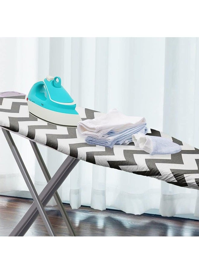 Lroning Board Cover and Pad for Extra Wide 135 * 56cm Ironing Boards,Premium Heavy Duty 3-Layer Silicone Coated Cover with 2mm Foam and 4mm Felt,Resists Scorching and Staining