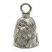 Guardian Bell Biker Angel Good Luck Bell wKeyring Black Velvet Gift Bag Motorcycle Bell LeadFree Pewter Good Luck Gift Made in USA - Image 2