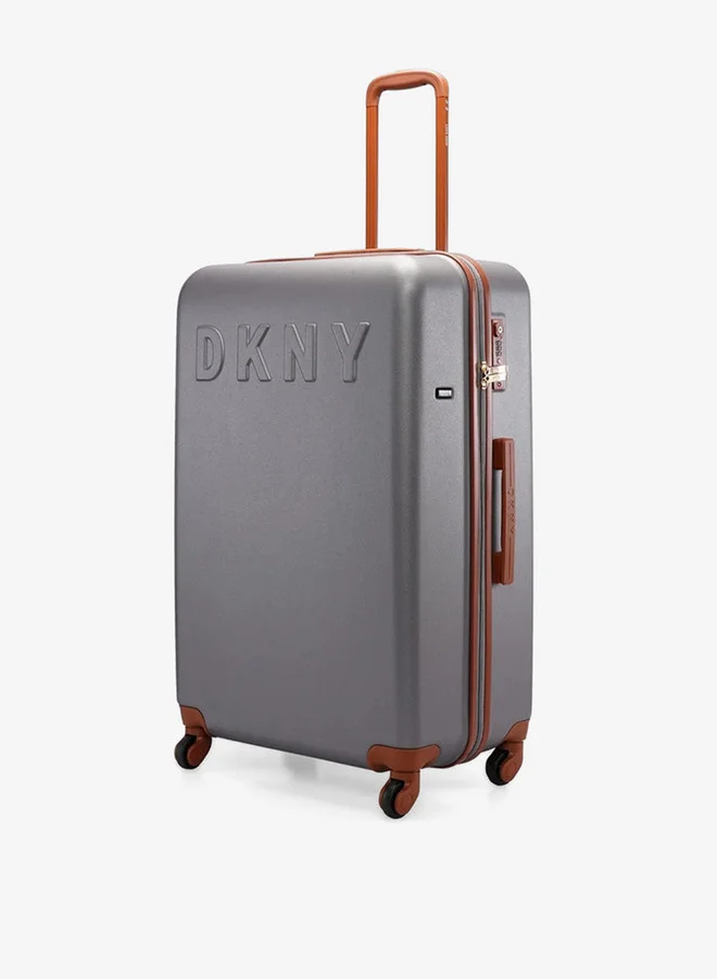 DKNY Men's Solid Hardcase Trolley Bag with Retractable Handle 24-M - Domestic