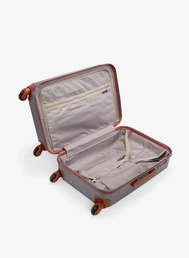 DKNY Men's Solid Hardcase Trolley Bag with Retractable Handle 24-M - Domestic