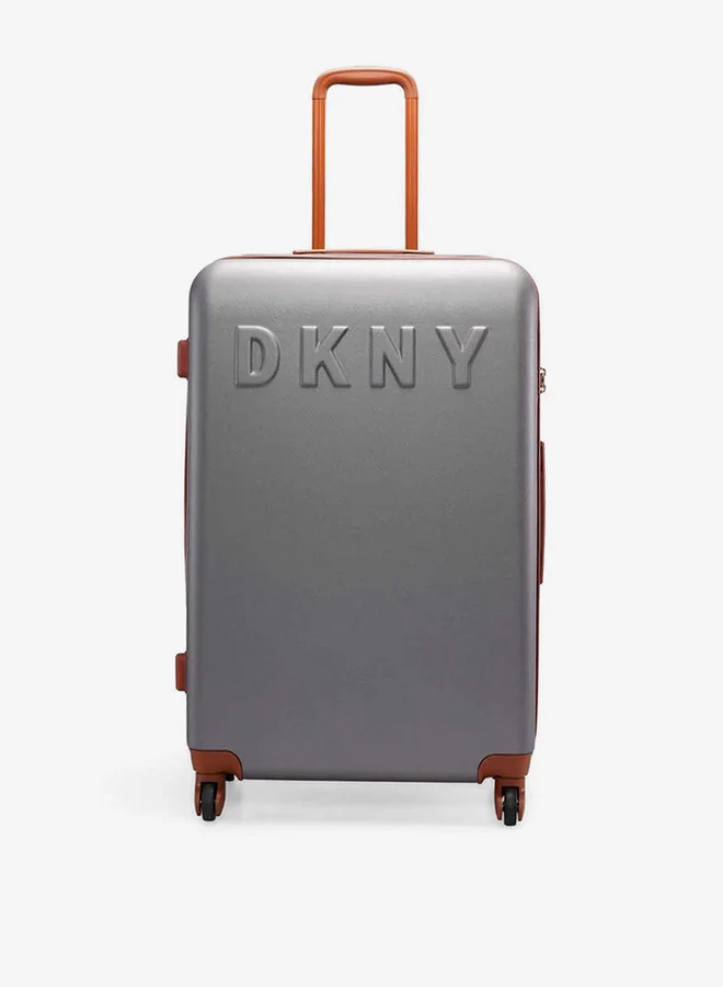 DKNY Men's Solid Hardcase Trolley Bag with Retractable Handle 24-M - Domestic