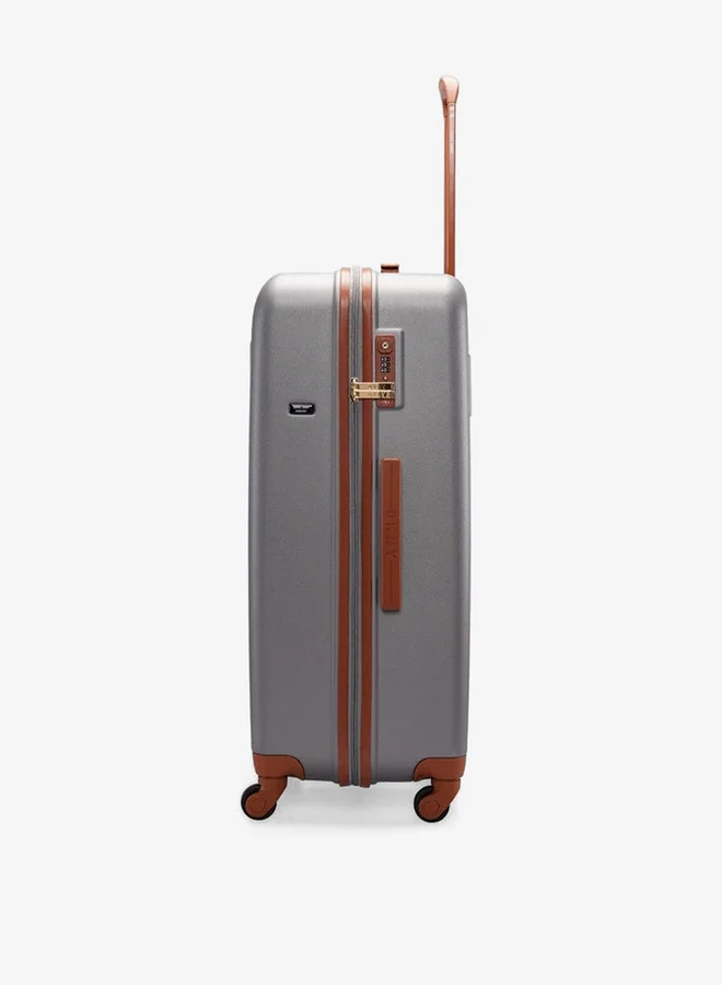 DKNY Men's Solid Hardcase Trolley Bag with Retractable Handle 24-M - Domestic