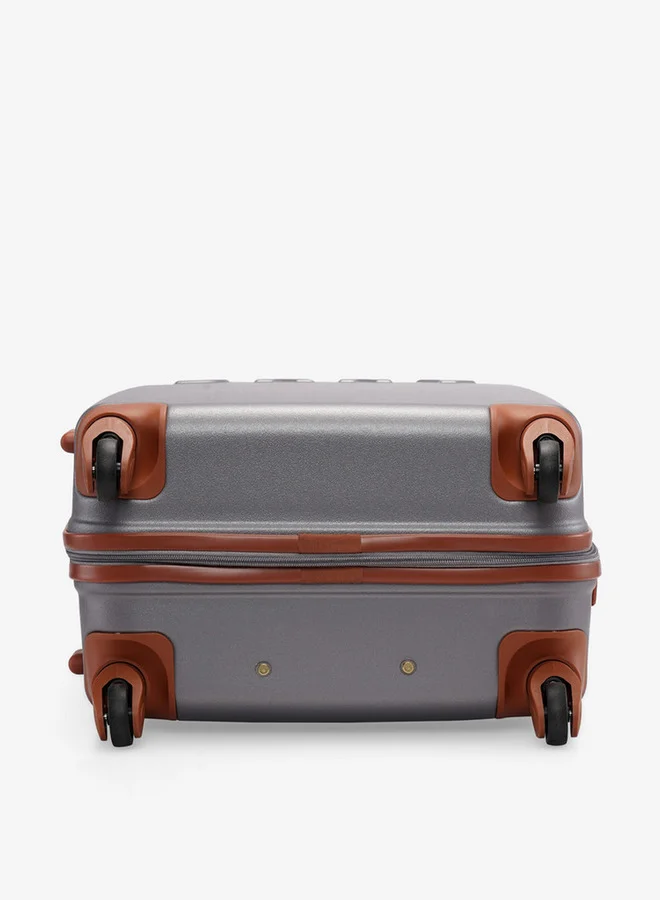 DKNY Men's Solid Hardcase Trolley Bag with Retractable Handle 24-M - Domestic