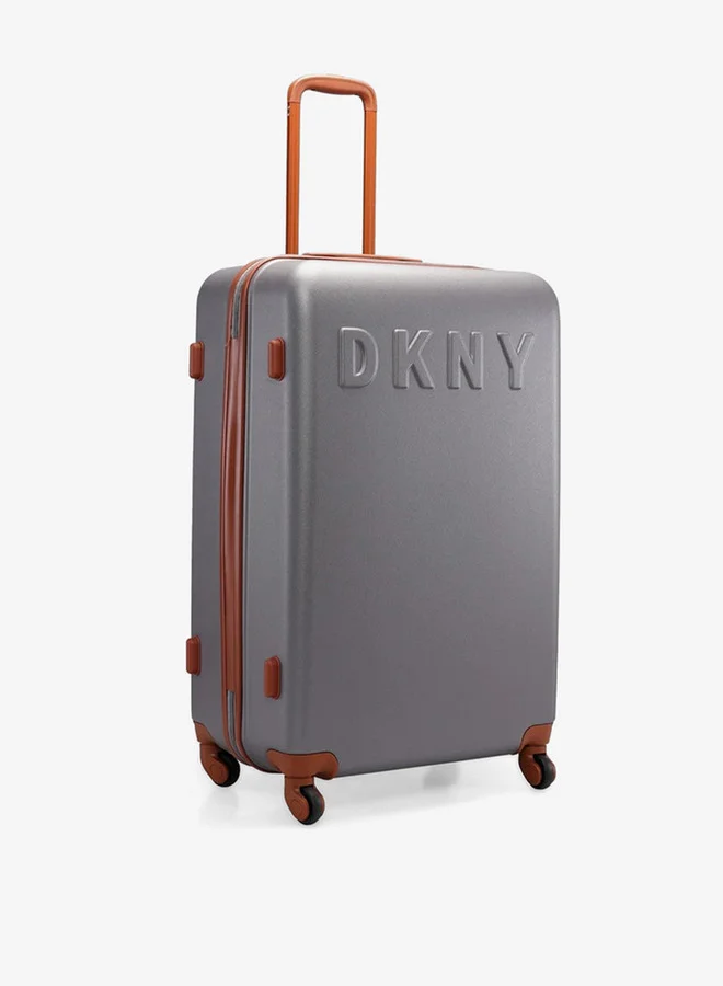 DKNY Men's Solid Hardcase Trolley Bag with Retractable Handle 24-M - Domestic