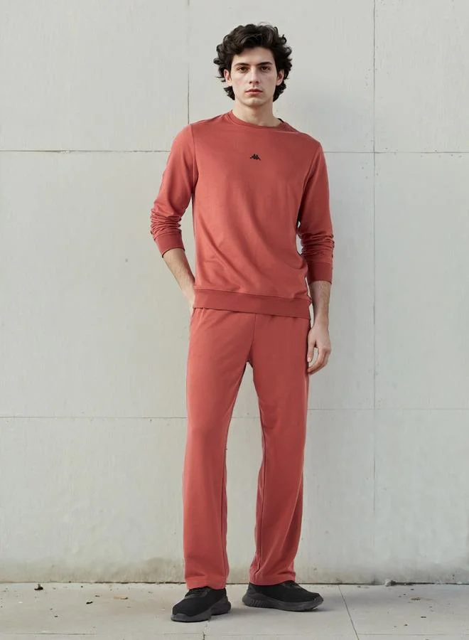 Kappa Kappa Logo Print Crew Neck Sweatshirt with Long Sleeves