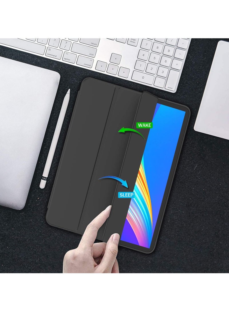 Generic New iPad Pro 12.9 Case 2021(5th Gen) with Pencil Holder [Support iPad 2nd Pencil Charging/Pair],Trifold Stand Smart Case with Soft TPU Back,Auto Wake/Sleep (BLack)  - Image 4