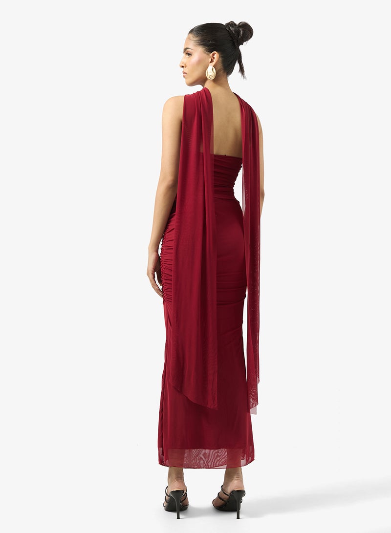 Ginger Corset Bodice Top & Bodycon Skirt Set with Scarf - Image 2