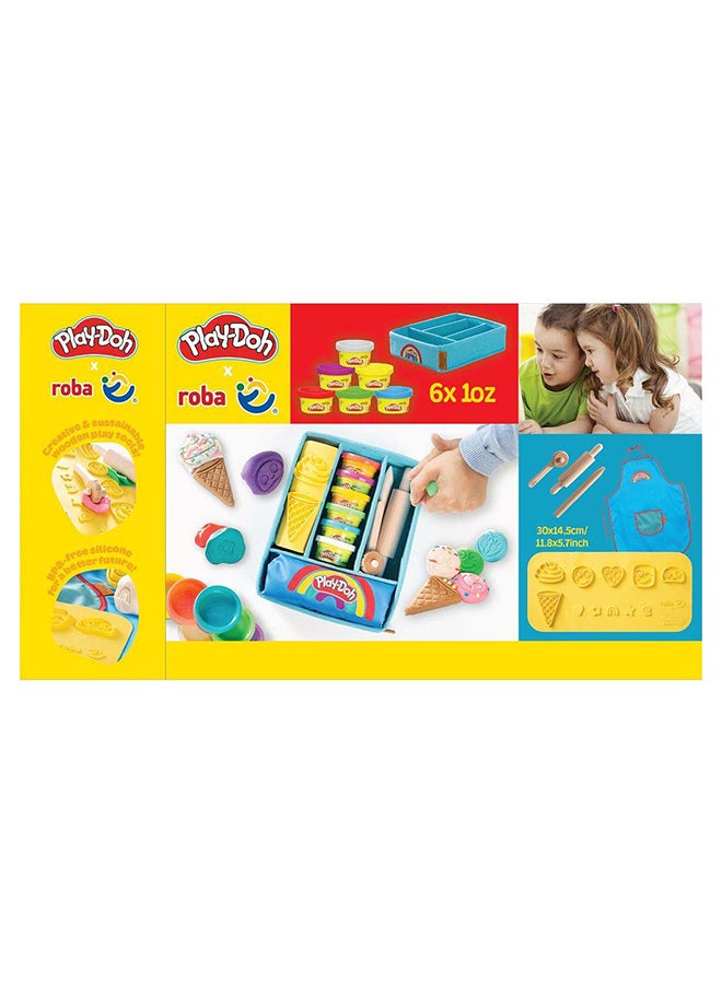 Play-Doh Play-Doh x Roba Set with Creative Mat, Modelling Tins, Box, Apron & Tools  - Image 1