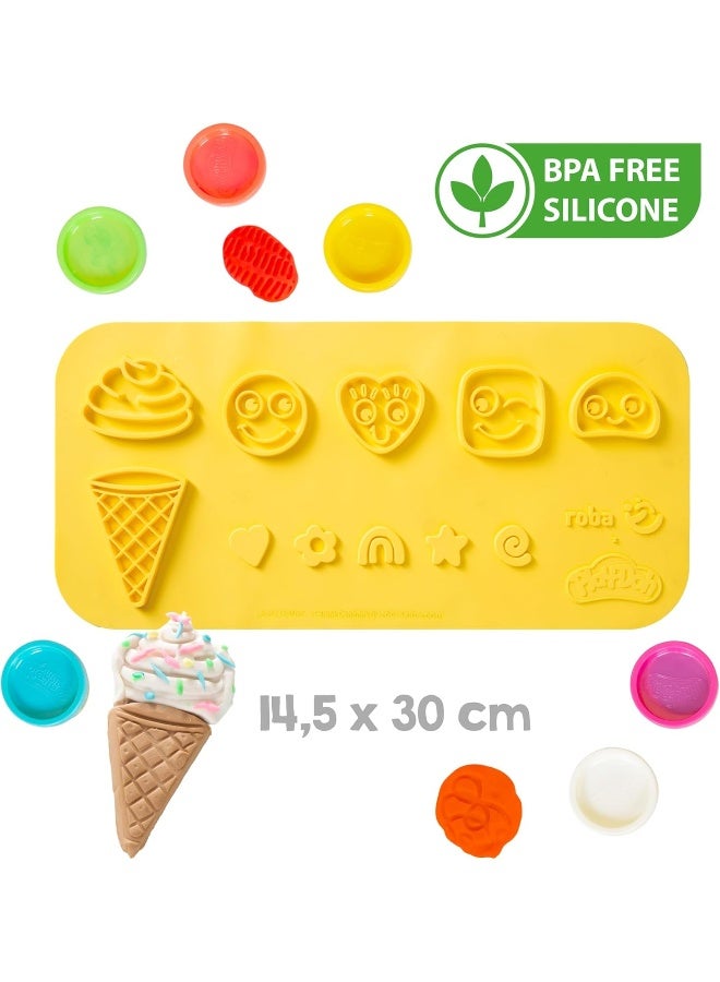 Play-Doh Play-Doh x Roba Set with Creative Mat, Modelling Tins, Box, Apron & Tools  - Image 2