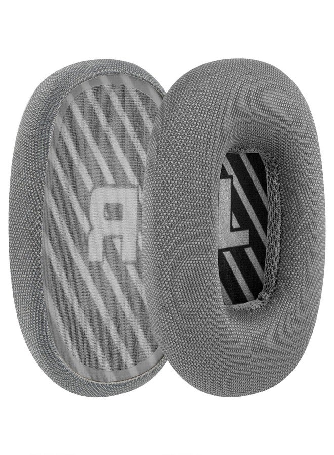 Geekria Comfort Mesh Fabric Replacement Ear Pads for Astro Gaming A10 Gen 2 Headphones Ear Cushions, Repair Parts (Grey/Black) - Image 2