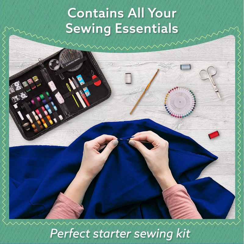 ARTIKA Sewing Kit for Adults and Kids (142 PCS) - Small Beginner Set w/Multicolor Thread, Needles, Scissors, Thimble & Clips - Emergency Repair and Travel Kits - Sewing Accessories and Supplies - Image 3