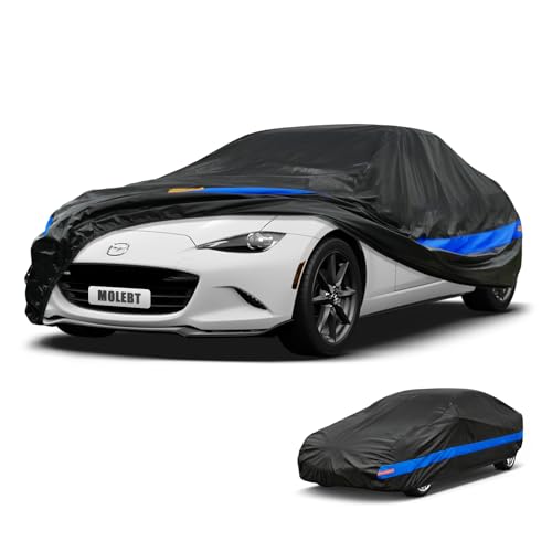Molebt Car Cover for Coupe Sports Car Waterproof All Weather Universal Fit Mazda MiataMX5 Toyota MR2 BMW Z3 Honda S2000 Saturn Sky Volkswagen Cabrio MercedesBenz SLKClass etc
