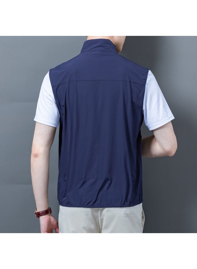 FOLUNSI men's Summer Lightweight Fashion Outdoor Casual Sports Cardigan Vest Jacket - Image 3