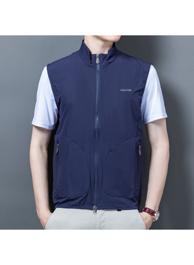FOLUNSI men's Summer Lightweight Fashion Outdoor Casual Sports Cardigan Vest Jacket - Image 4