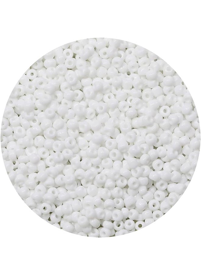 Generic White Round Size Uniform Seed Beads 10000pcs/110 Grams in Box  - Image 1