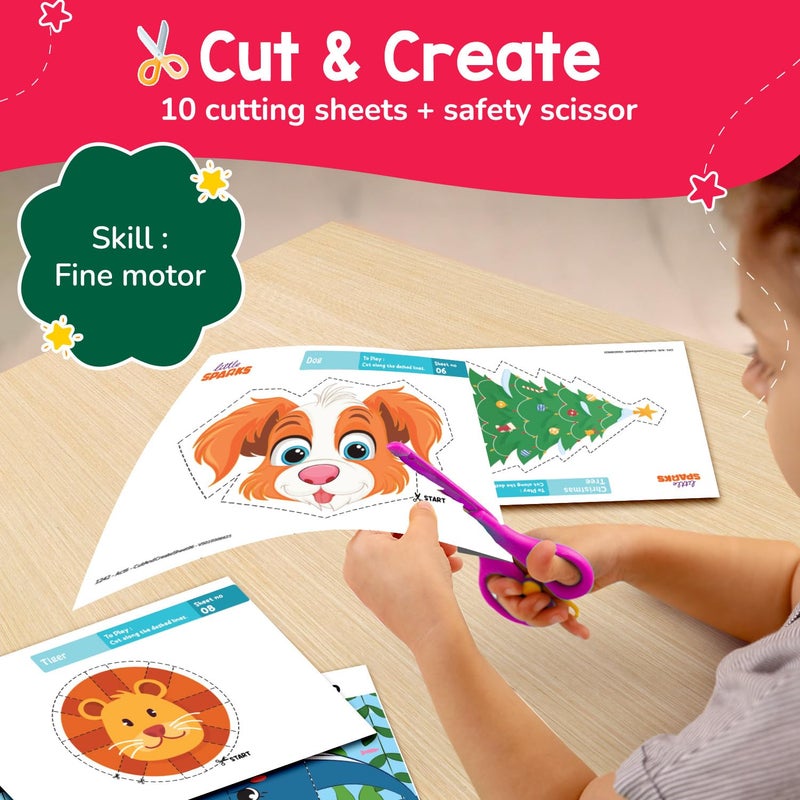 Smartivity صندوق مشغول قائم على منهج مونتيسوري للأطفال من 3 إلى 5 سنوات - مجموعة أنشطة تعليمية 7 في 1 لرياض الأطفال للأطفال من 3-6 سنوات | هدية عيد ميلاد للأطفال | لعبة تعليمية لتطوير المفردات، المهارات الحركية الدقيقة، متعددة الألوان - Image 4