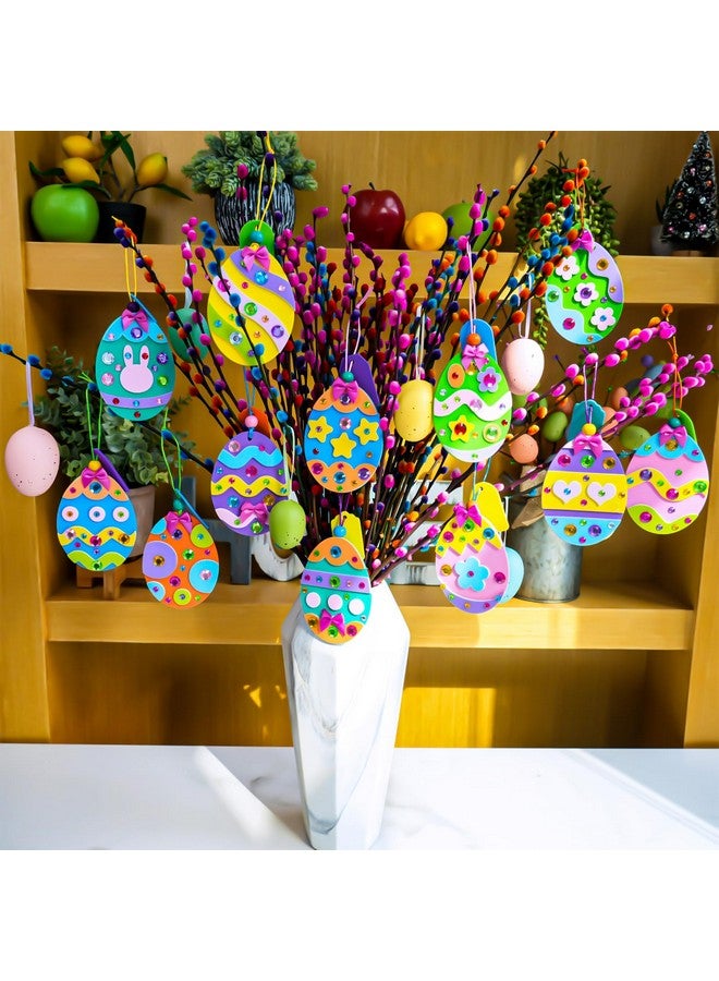 Winlyn 24 Sets Easter Craft Kits DIY Easter Egg Ornaments Decorations Assorted Easter Egg Foam Stickers Easter Arts and Crafts for Kids Spring Easter Home Classroom Activities Party Favors Art Project - Image 3