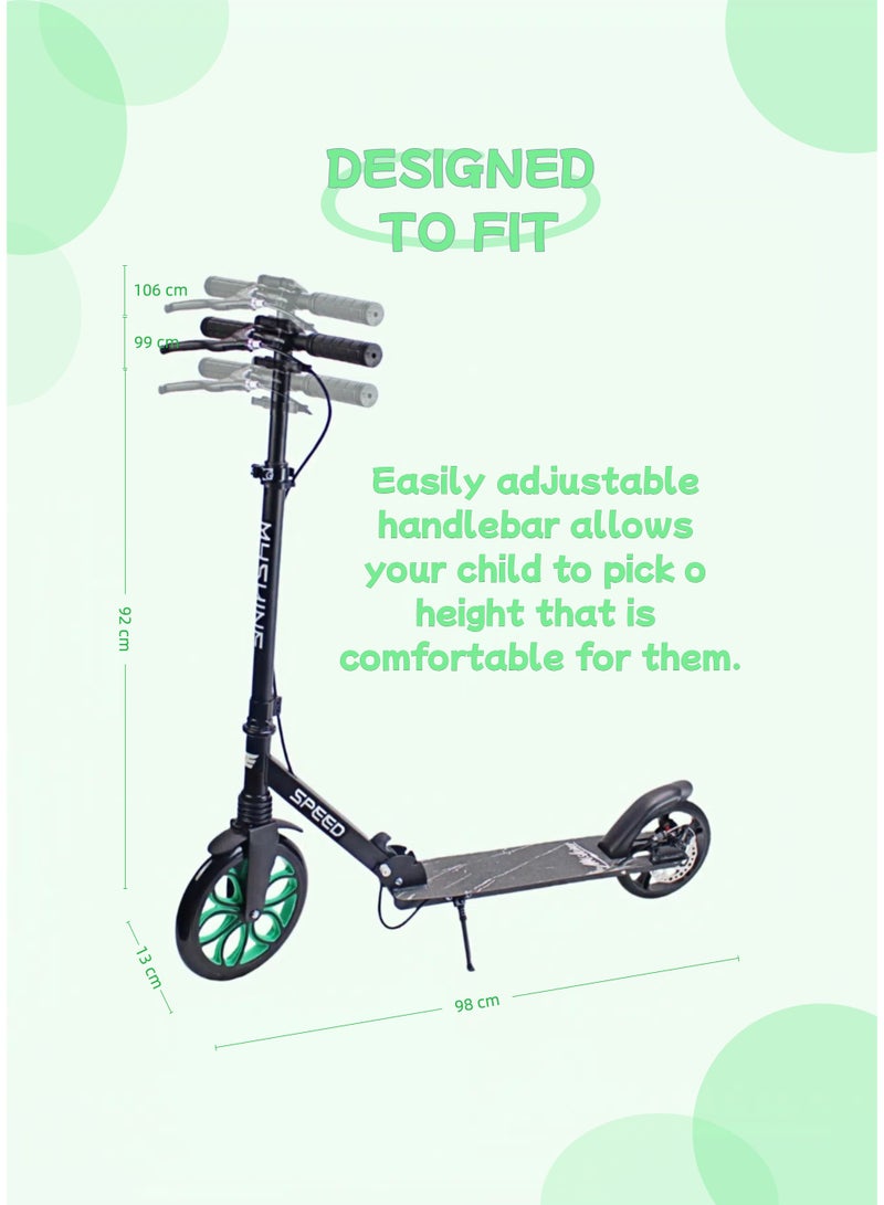 EASY FUTURE Foldable and Height Adjustable Handle Kids Scooter with Big Wheel, Handle & Rear Brake Kick Scooter for 7 to 14 Years - Image 4